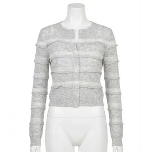 NEW LOVESHACKFANCY claralise button front cardigan in grey